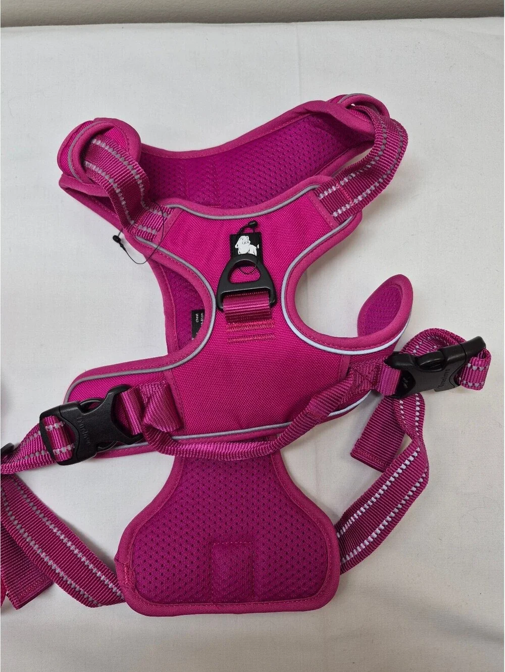 Truelove Large Pink Mesh Dog Harness and Adjustable Harness Polyester B305